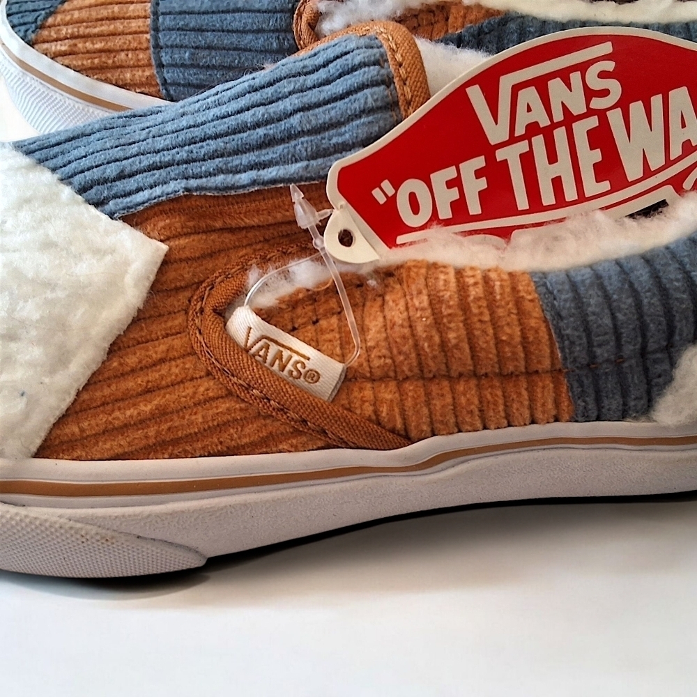 Vans Kids Patchwork Sherpa Slip-On Shoes Size Kids 2.5 - Picture 9 of 9